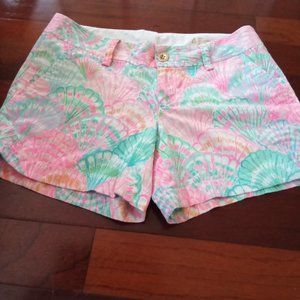 Lilly Pulitzer Oh Shello callahan shorts sz 4 EUC